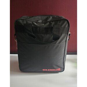 Vintage Globus Airlines Carry On Flight Travel Luggage Black Tote Bag Red Letter